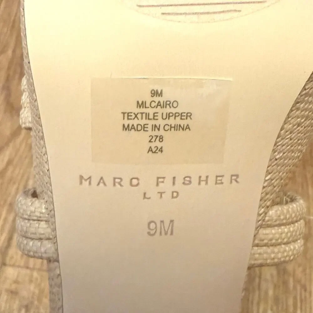 Marc Fisher LTD Cairo Platform Sandal in Medium Natural Size 9